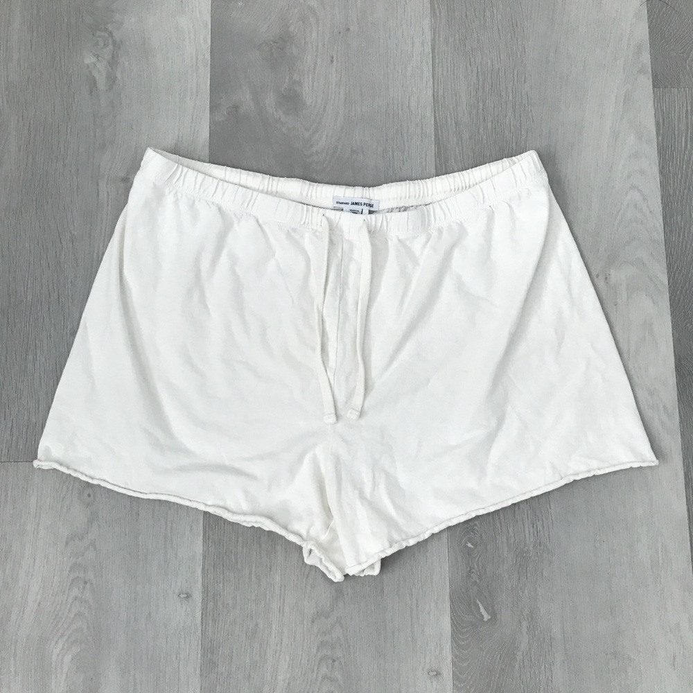 JAMES PERSE WOMENS SHORTS WHITE CASUAL LOUNGE XL
